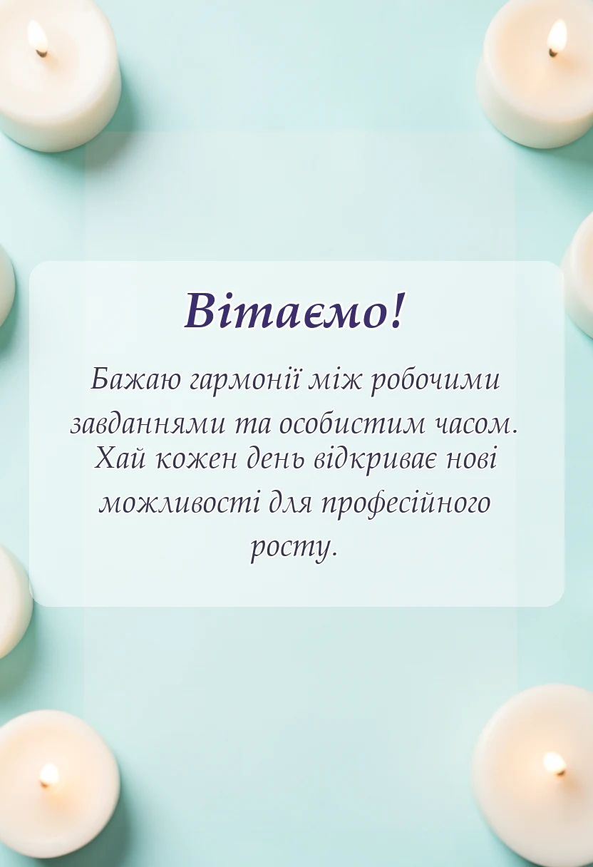 листівка з побажанням - побажання на професійне свято