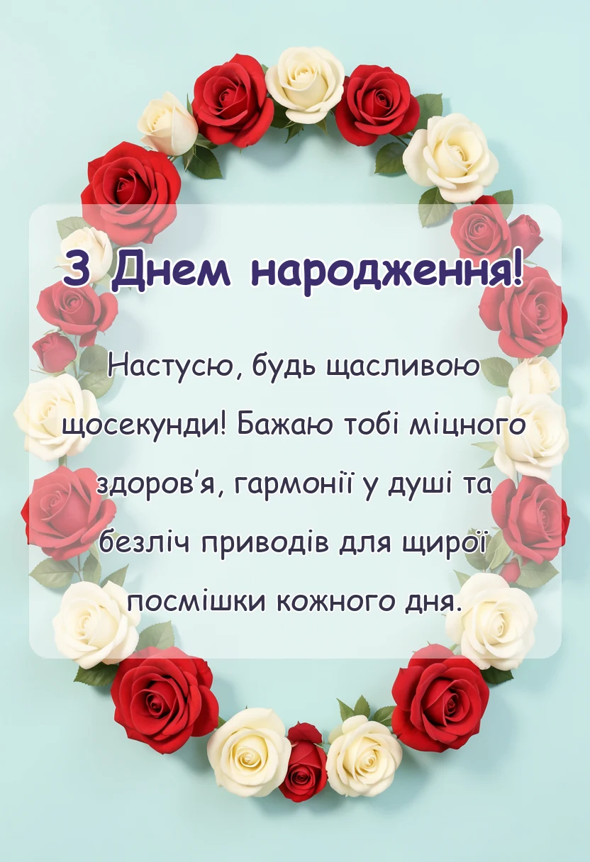 святкова картинка: привітання з днем народження насті