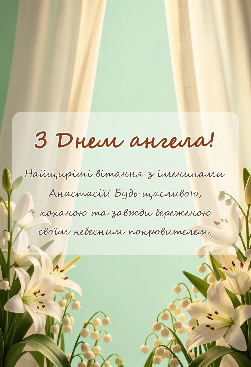 унікальна листівка - картинки з днем ангела внучці анастасії