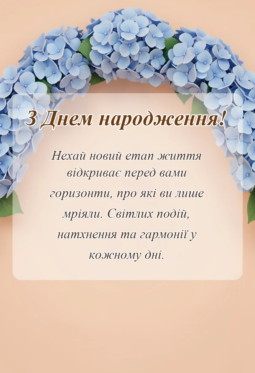 унікальна листівка - привітання з ювілеєм своїми словами