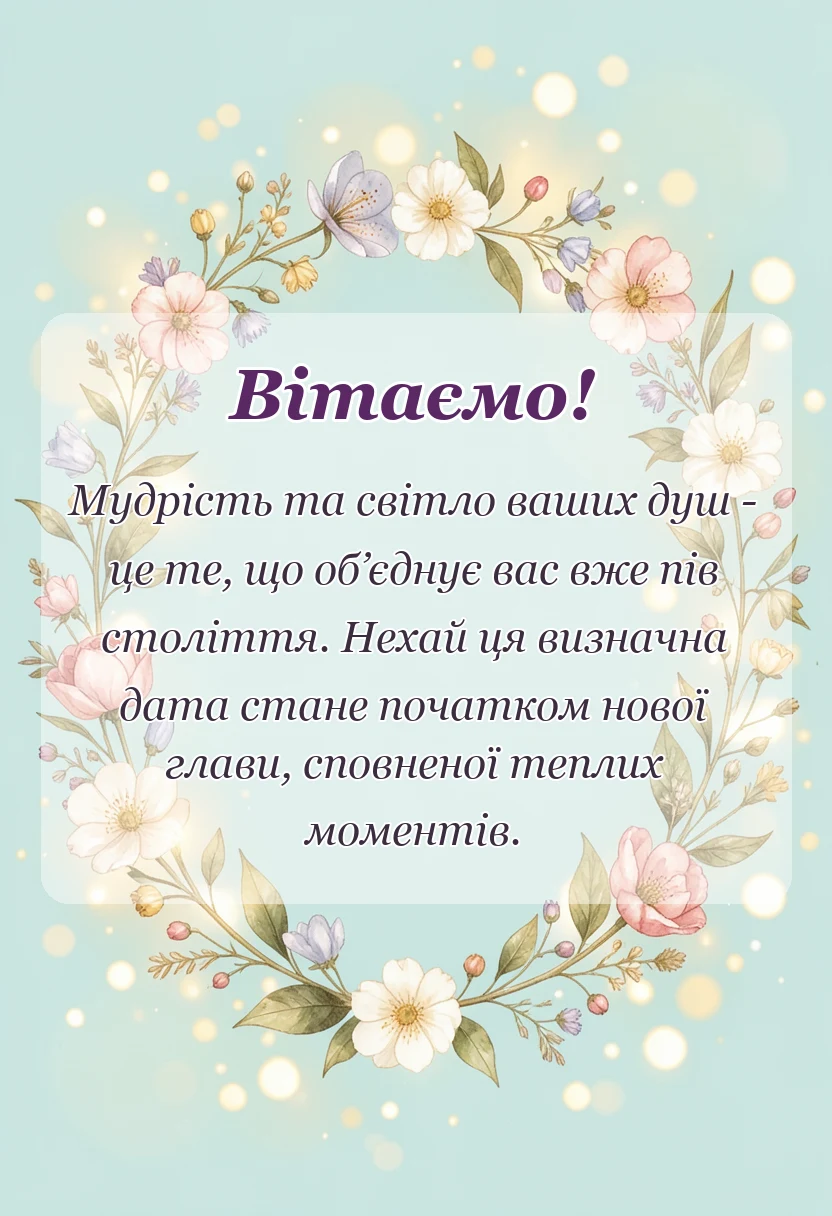 вітальна листівка - картинки з золотим весіллям