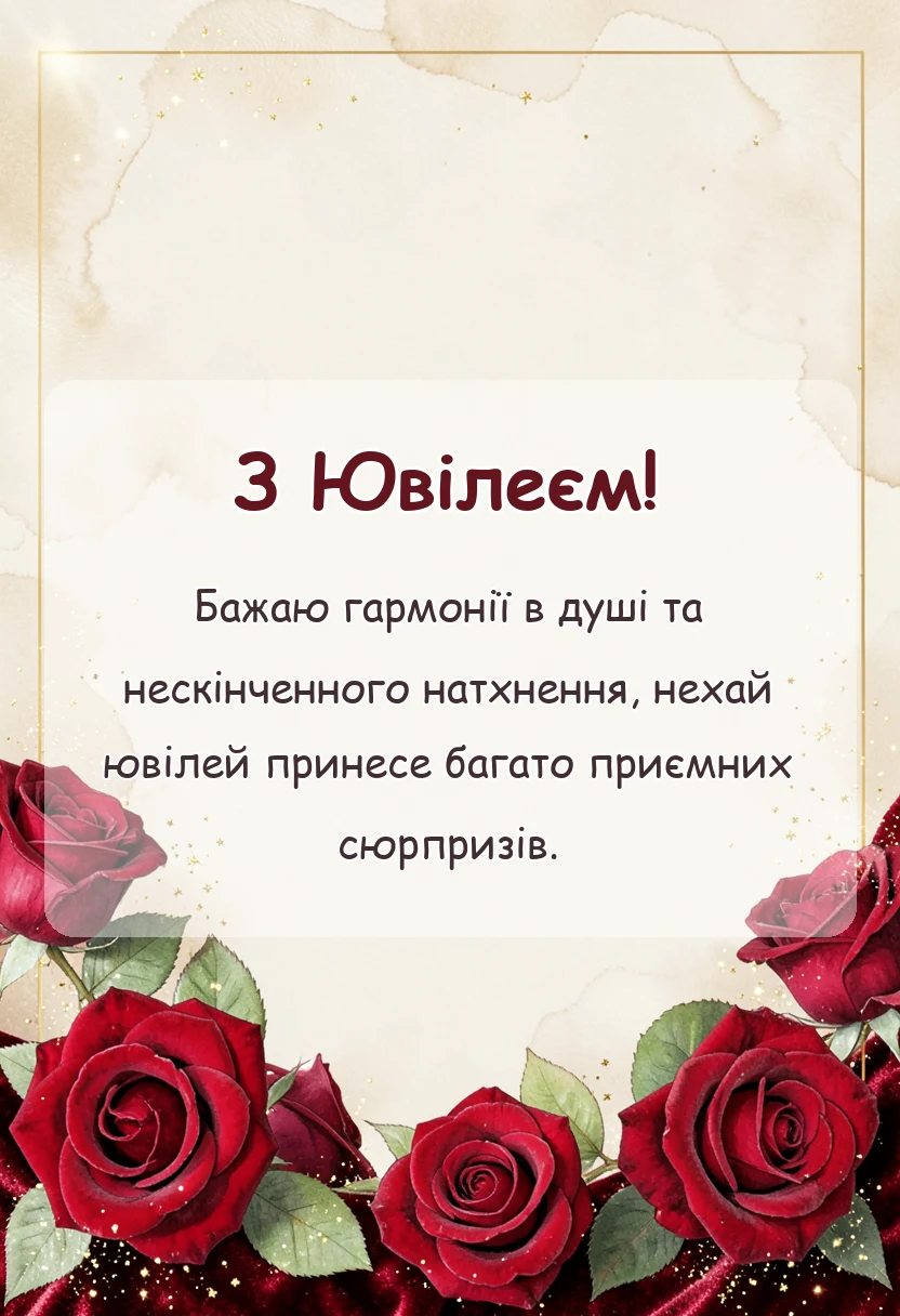 святкова картинка: привітання з ювілеєм картинки