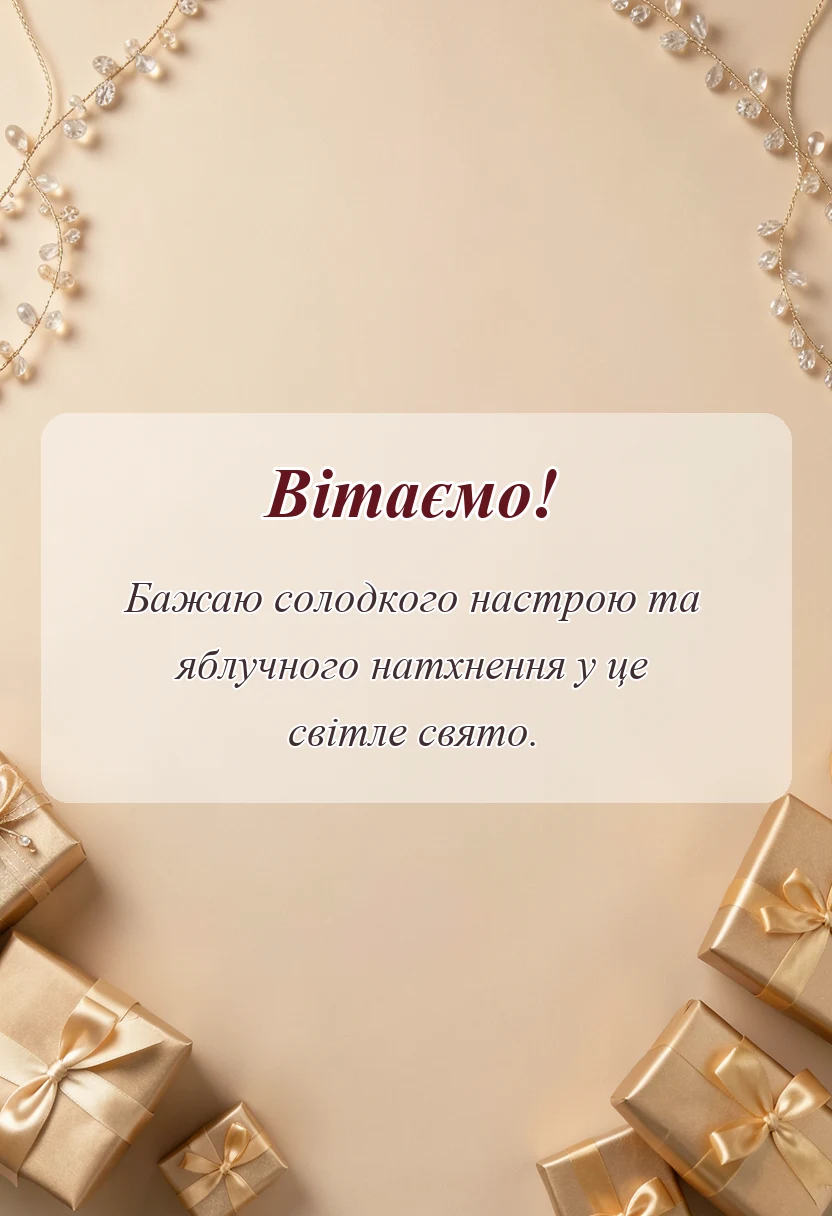 красива листівка: вітальні листівки з яблучним спасом